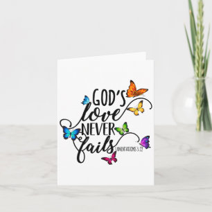 Gottes Liebe versagt nie - Schmetterlingskunst - R Karte