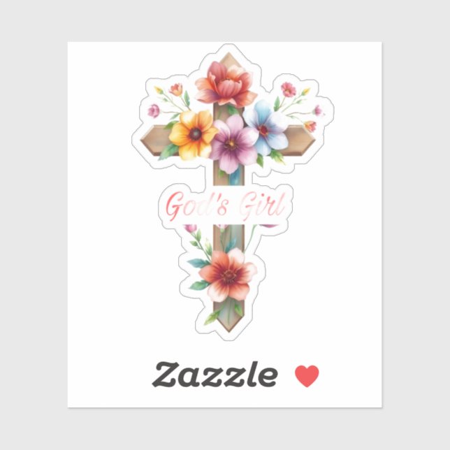 Gottes Mädchen Aufkleber (Blatt)