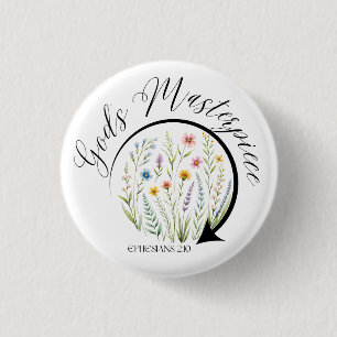 Gottes Meisterwerk Epheser 2:10 Bibelvers Button