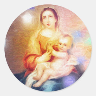 Gottes Meisterwerk ist Mutter Runder Aufkleber