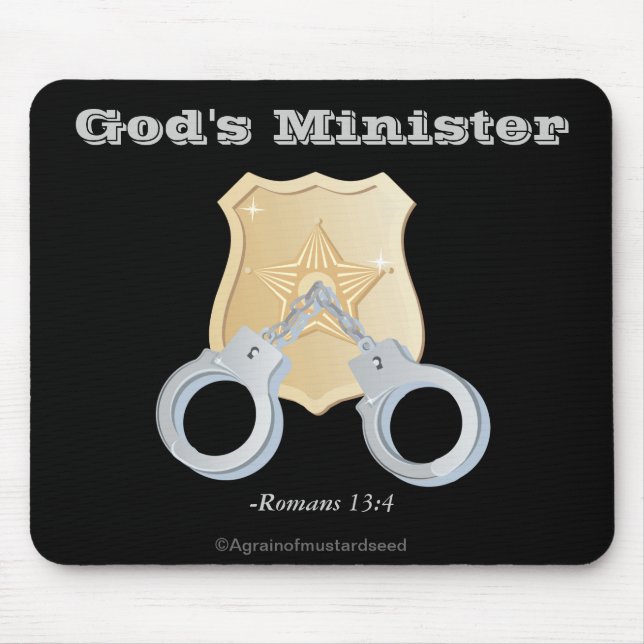 Gottes Minister für Strafverfolgung Mousepad (Vorne)