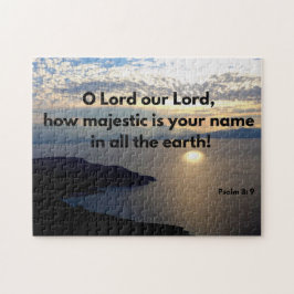 Gottes Name ist Majestic Psalm 8 Bibel Verse Puzzle