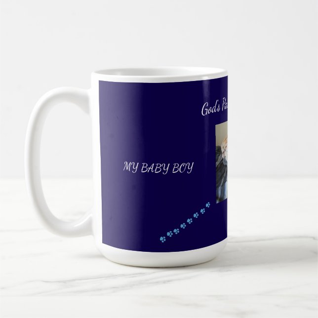 Gottes Pfotenabdruck - Haustier-Tribut Kaffeetasse (Links)