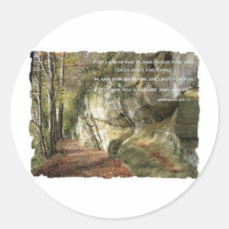 Gottes Plan, euch Jeremiah 29:11 zu beschwören Runder Aufkleber