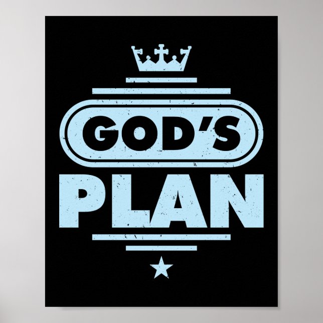 Gottes Plan Jesus Faith Poster (Vorne)
