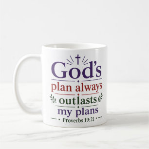 Gottes Plan überdauert immer meine Pläne Ermutigun Kaffeetasse