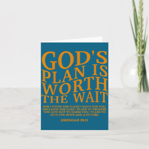 Gottes Plan wert des Wartens Christlicher Bibelver Karte