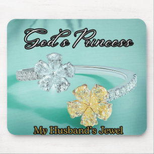 Gottes Prinzessin Bling Light Türkis Mouse Pad Mousepad