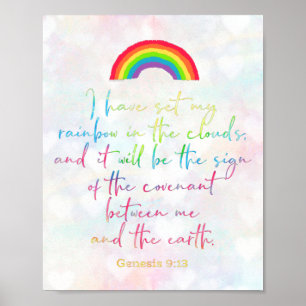 Gottes Regenbogengenese 9 Christliche Versenwand Poster