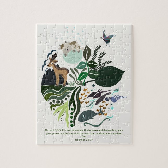 Gottes schönes Schöpfungs-Kinderpuzzle Puzzle (Vertikal)