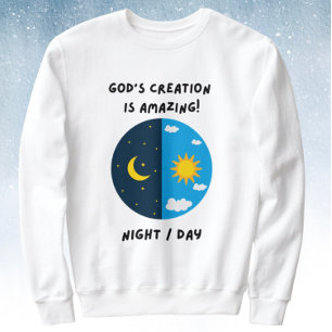 Gottes Schöpfung Tag und Nacht Sweatshirt
