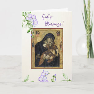 Gottes Segen Theotokos Christi Geburtstag Karte