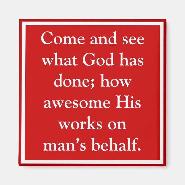 Gottes Segnungen an den Menschen sind phantastisch Magnet (Vorne)