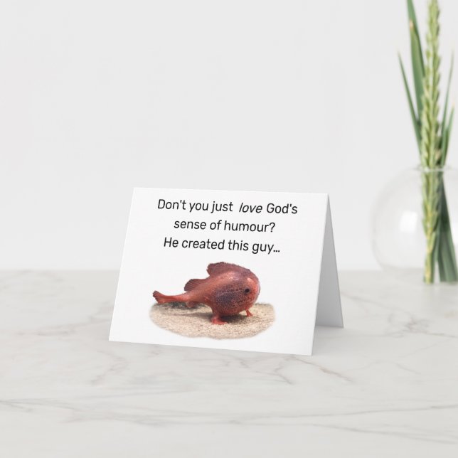 Gottes seltsame Schöpfung Dankeskarte (Vorderseite)