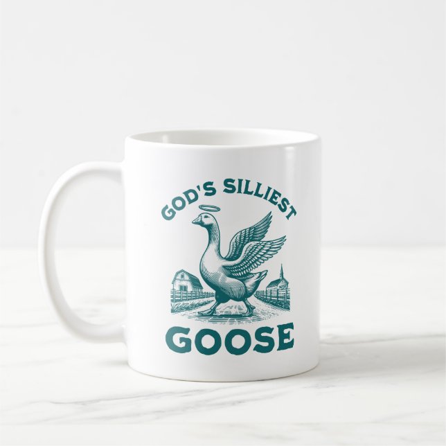 Gottes Silarly Goose Bird Funny Sarcastic Sprichwo Kaffeetasse (Links)