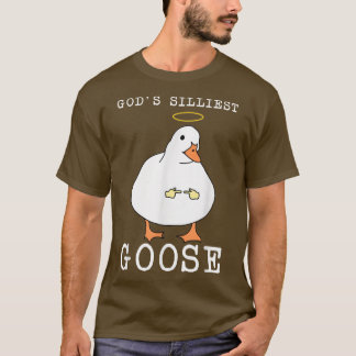 Gottes Silarly Goose Funny Shy Goose Meme Bird Tal T-Shirt