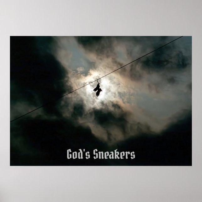 Gottes Sneakers Text Poster (Vorne)