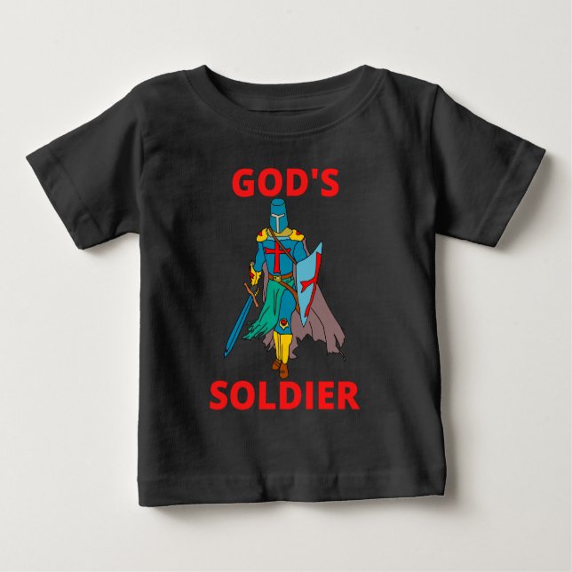 Gottes Soldat in Waffen Baby T-shirt (Vorderseite)