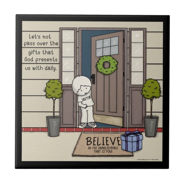 Gottes tägliches Geschenk Fliese (Vorderseite)