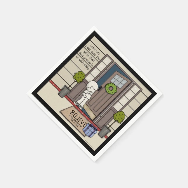 Gottes tägliches Geschenk Serviette (Ecke)