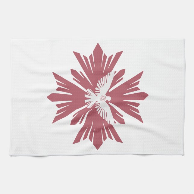 Gottes Taube des Friedens Geschirrtuch (Horizontal)
