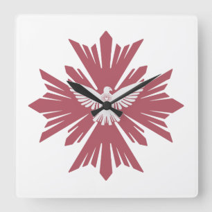 Gottes Taube des Friedens Quadratische Wanduhr