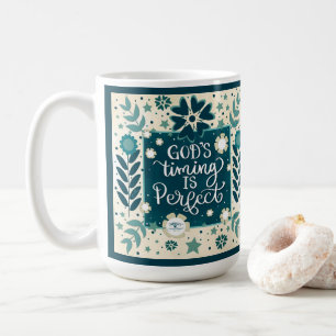 Gottes Timing Aquamarin Blue Inspirierend Zitatink Kaffeetasse