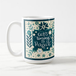 Gottes Timing Aquamarin Blue Inspirierend Zitatink Kaffeetasse