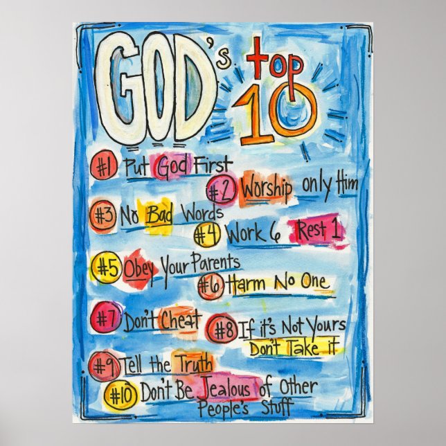 Gottes Top Ten Poster (Vorne)