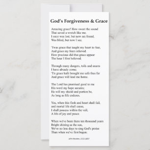 Gottes Vergebung und Grace-Gebetskarte