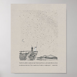 Gottes Versprechen an Abraham - Genesis 15:5 Bibel Poster