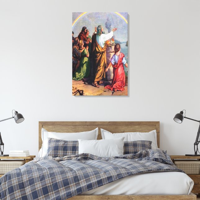 Gottes Versprechen an Noah Genesis 8 Leinwanddruck (Insitu (Schlafzimmer))