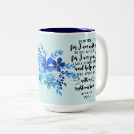 Gottes Versprechen für eure jeden Bedarf - Isa. 41 Zweifarbige Tasse