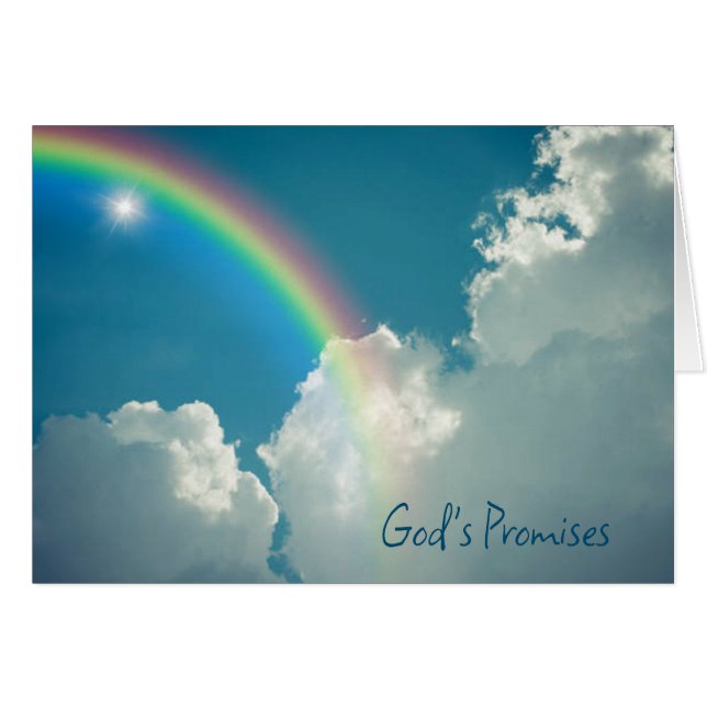 Gottes Versprechen Rainbow Sky Christlich (Vorderseite (Horizontal))