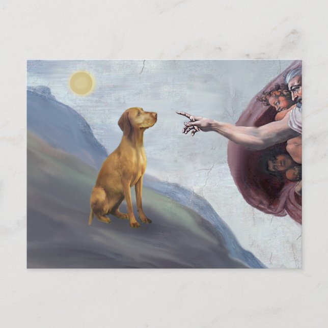 Gottes Vizsla Postkarte (Vorderseite)