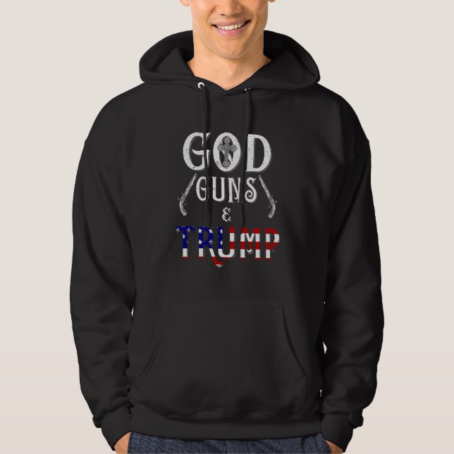 Gottes Waffen und Trump-Shirt für Männer und Fraue Hoodie (Vorderseite)