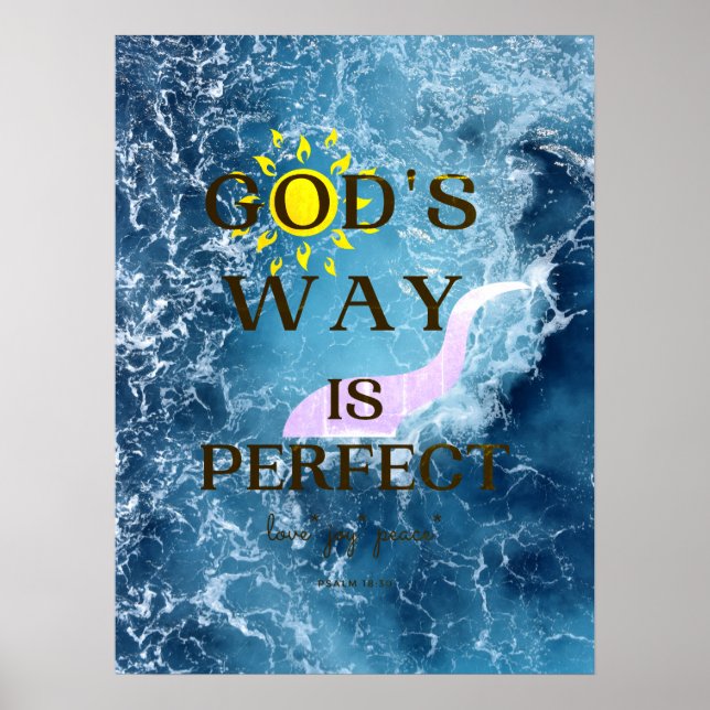 Gottes Weg ist ein perfektes Plakat (Vorne)