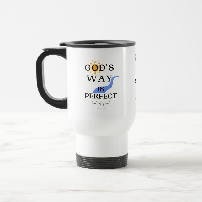 Gottes Weg perfekt Reisebecher (Links)