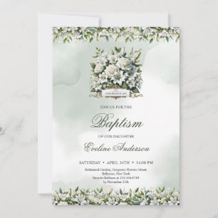 Gottes wertvolles Geschenk Grün und Goldtaufe Einladung