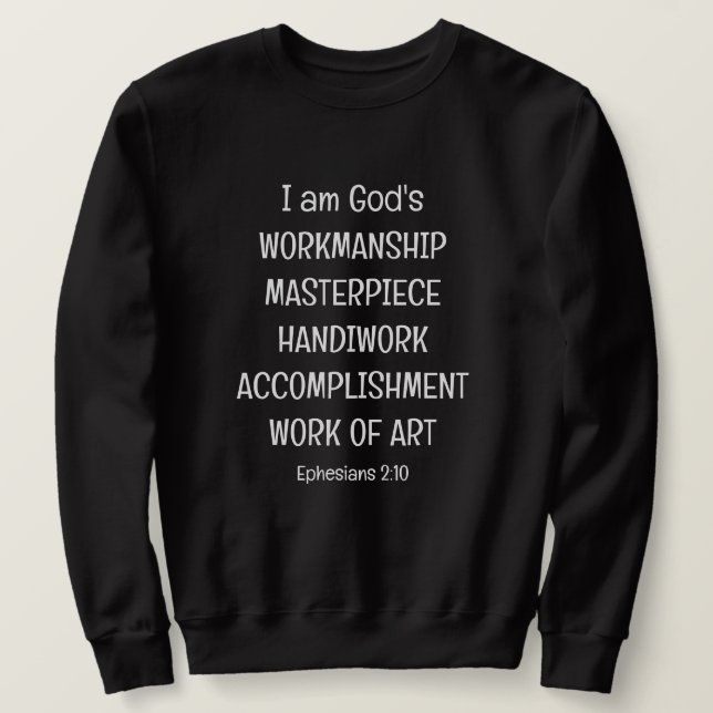 GOTTES WORKMANSHIP MASTERPIECK Christlich Sweatshirt (Design vorne)