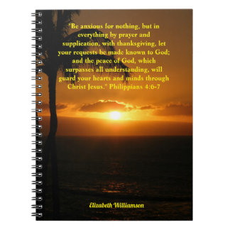 Gottes Wort, Philippinen 4:6-7, Inspiration, Gebet Notizblock