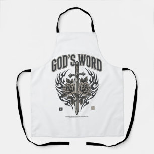 Gottes Wort Schwert & Rosen Vintage Christlich Schürze