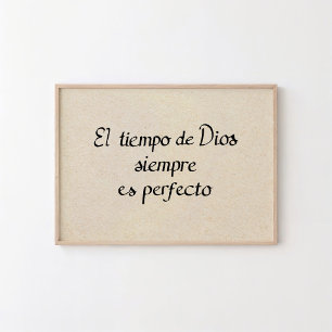 Gottes Zeit ist immer perfekt Poster