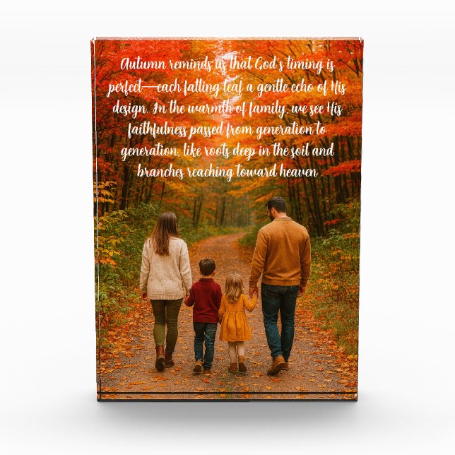 Gottes Zeitplan, Familienreise Fotoblock (Vorderseite)