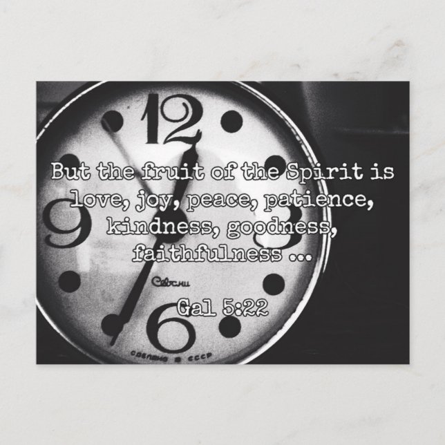 Gottes Zitate: Gal 5:22 — "Frucht des Geistes" Postkarte (Vorderseite)
