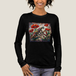 Gottesanbeterin Buntglas lebendige Mohnblume  Tri-Blend Shirt
