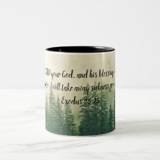 Gottesdienst - Exodus 23:25 Zweifarbige Tasse