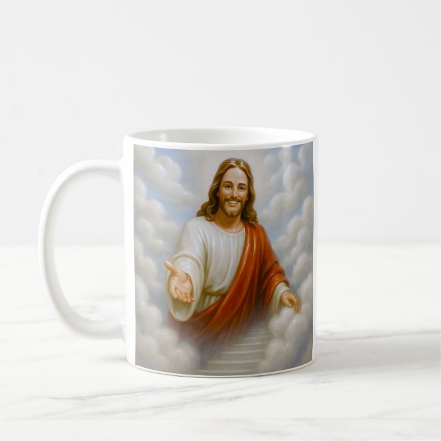 Gottesdienst Jesus Kaffeetasse (Links)