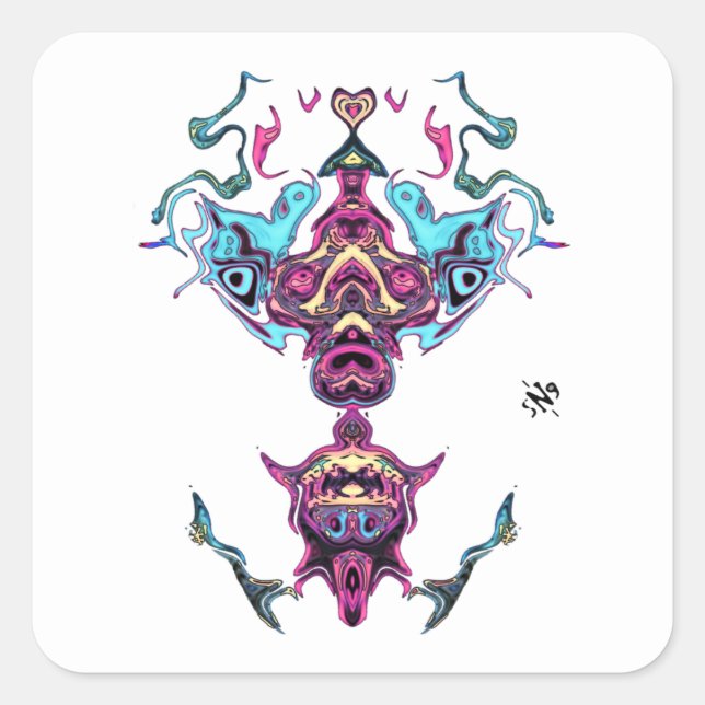 Gottesdienst Quadratischer Aufkleber (Vorderseite)