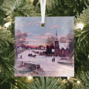 Gottesdienste an Weihnachten Ornament Aus Glas
